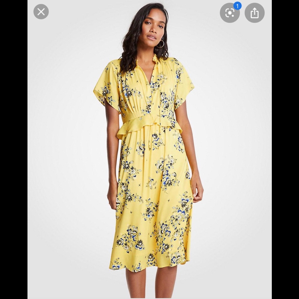 Ann Taylor boho floral midi dress
